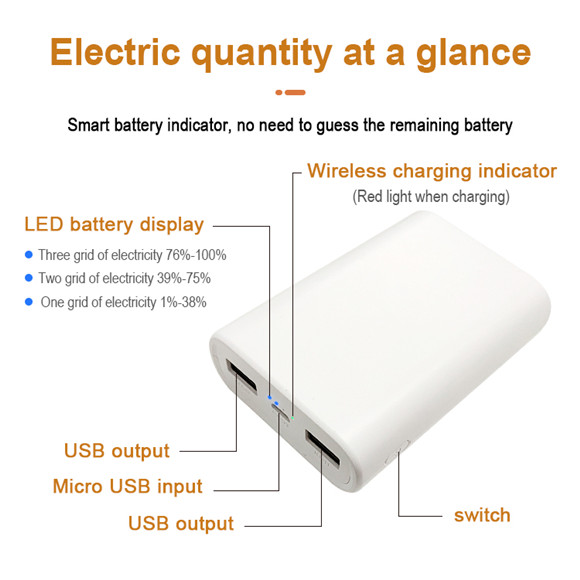 2020 newest large printing area 10000mAh mophie charging Power Bank LWS-2016